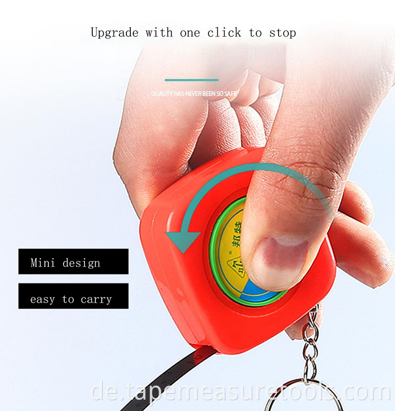 Großhandel benutzerdefiniertes Logo 2m Push-Lock Mini-Maßbänder Körpermaßband